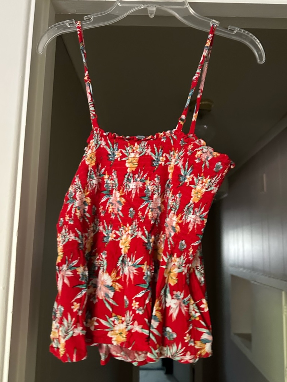 Rue21 Red Floral Button-Front Camisole - Picture 2 of 2